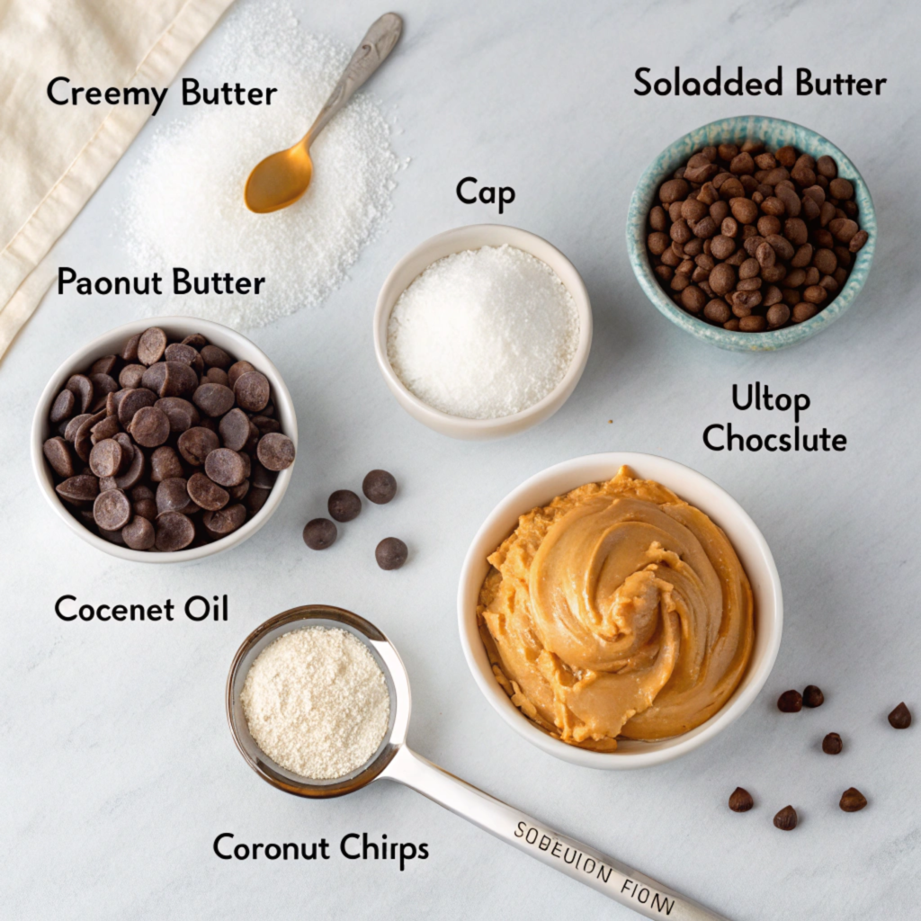 1 cup creamy peanut butter

2 cups powdered sugar

1/2 cup unsalted butter, softened

1 teaspoon vanilla extract

2 cups semisweet chocolate chips

1 tablespoon coconut oil (optional, for smoother coating)