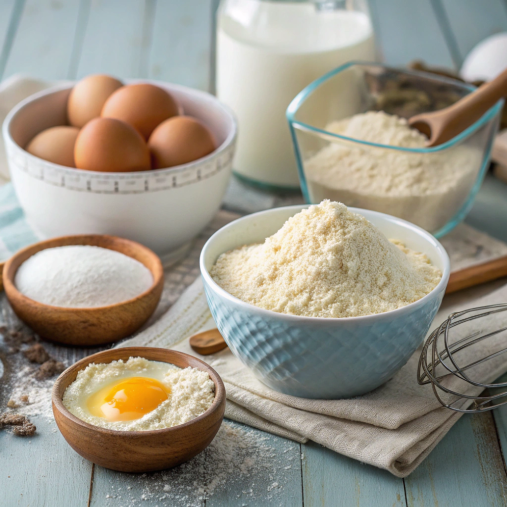 1 cup gluten-free all-purpose flour (with xanthan gum)

½ teaspoon baking powder

½ teaspoon baking soda

¼ teaspoon salt

½ cup unsalted butter (or dairy-free alternative)

¾ cup granulated sugar

2 large eggs (or flaxseed eggs for vegan option)

1 teaspoon vanilla extract

½ cup milk (or almond milk)