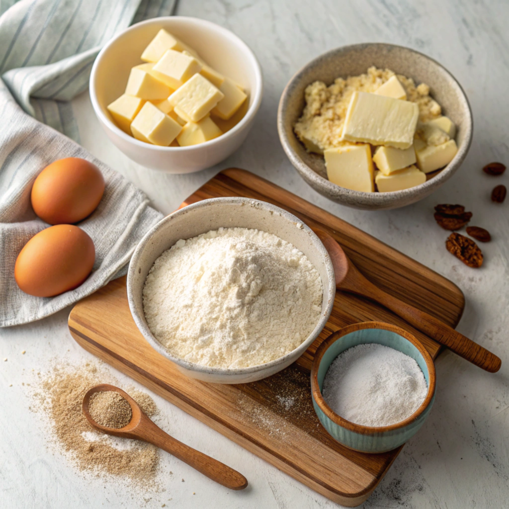 2 cups (250g) all-purpose flour

1 cup (230g) unsalted butter, softened

1 cup (120g) powdered sugar

1 tsp vanilla extract

½ tsp almond extract (option