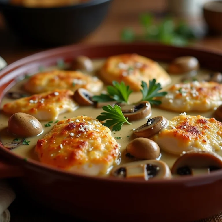 Creamy Chicken and Mushroom Casserole for Cozy Nights