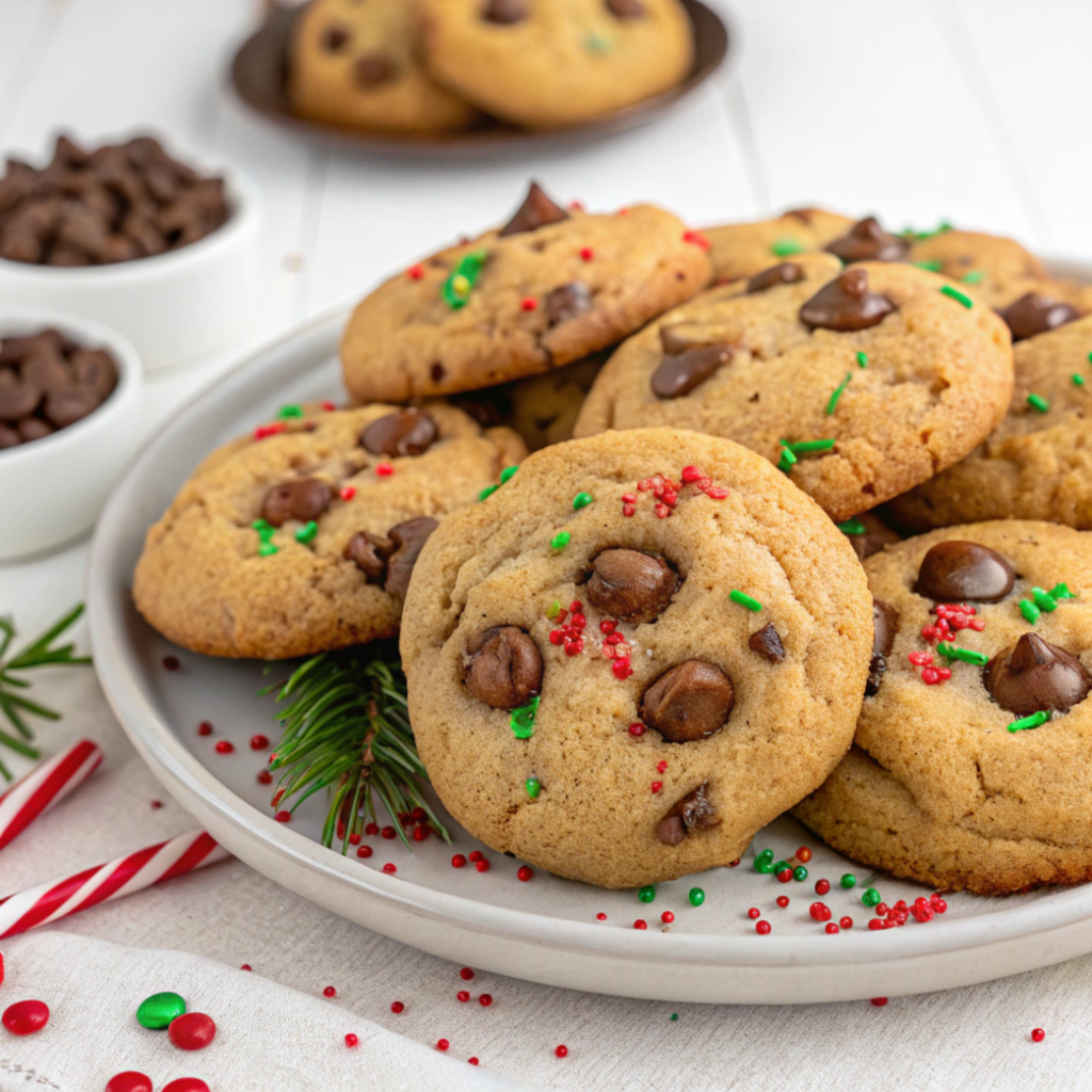 Chocolate Chip Christmas Cookies