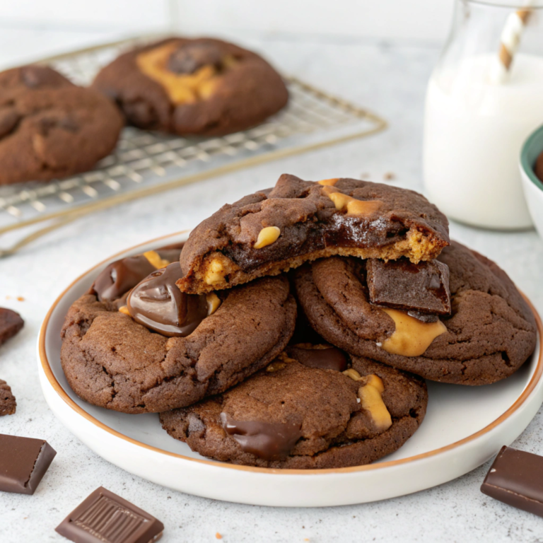 Double Chocolate Caramel-Stuffed Cookies: A Decadent Delight