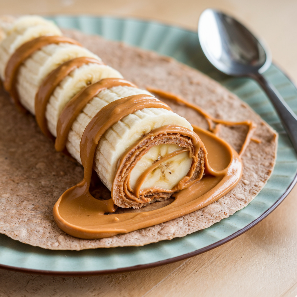 4. Peanut Butter Banana Roll-Ups

Quick, portable, and packed with protein and energy.

Ingredients:

Whole-wheat tortillas

Peanut butter (or any nut/seed butter)

Banana

Directions:

Spread peanut butter over the tortilla.

Place a peeled banana at one end and roll it up.

Slice into bite-sized pieces and serve.

Variation: Add a drizzle of ho