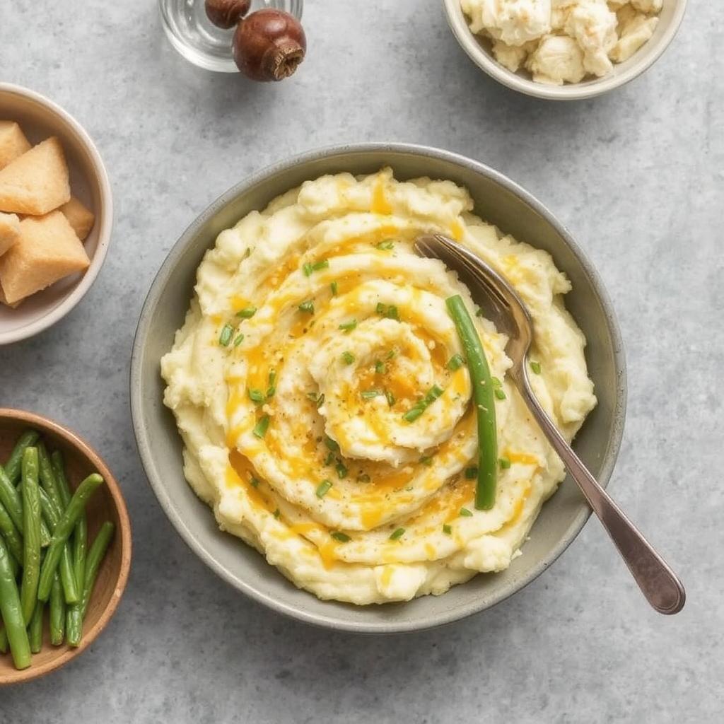 Easy Thanksgiving Dish: Cheesy Garlic Mashed Potatoes