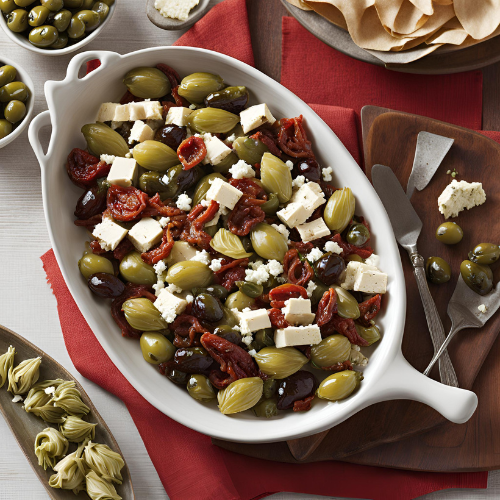 Mediterranean Delight

Incorporate olives, sun-dried tomatoes, artichokes, and feta cheese for a Mediterranean twist.