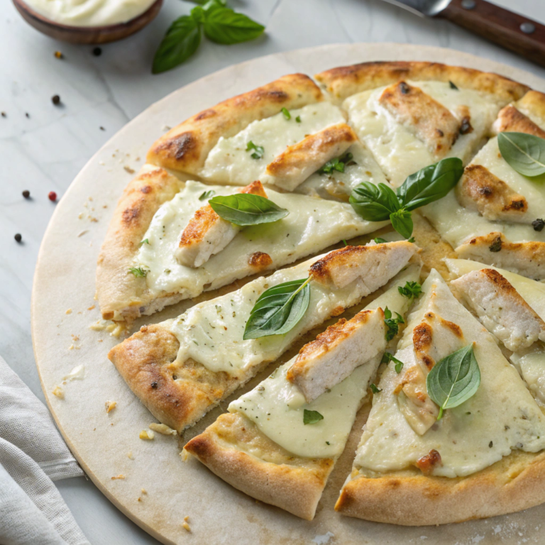 chicken alfredo pizza