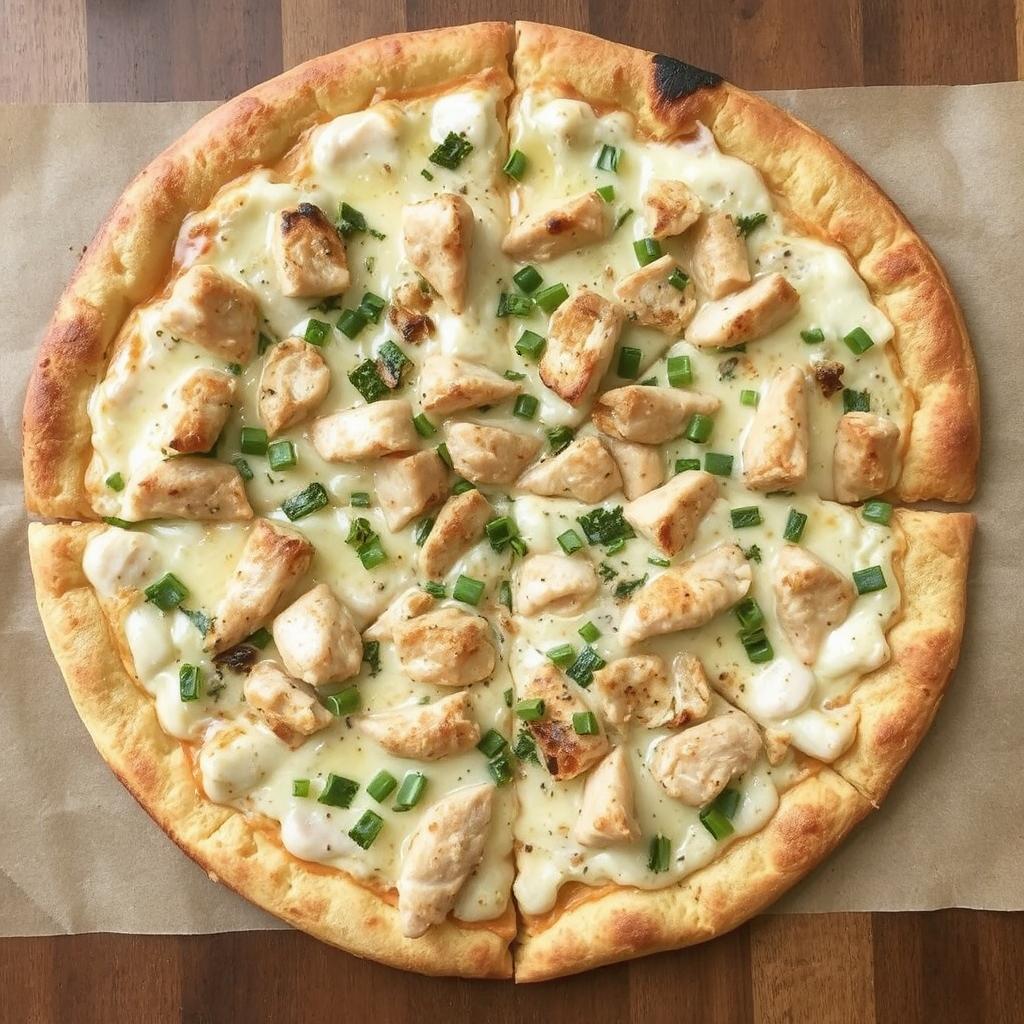 chicken alfredo pizza