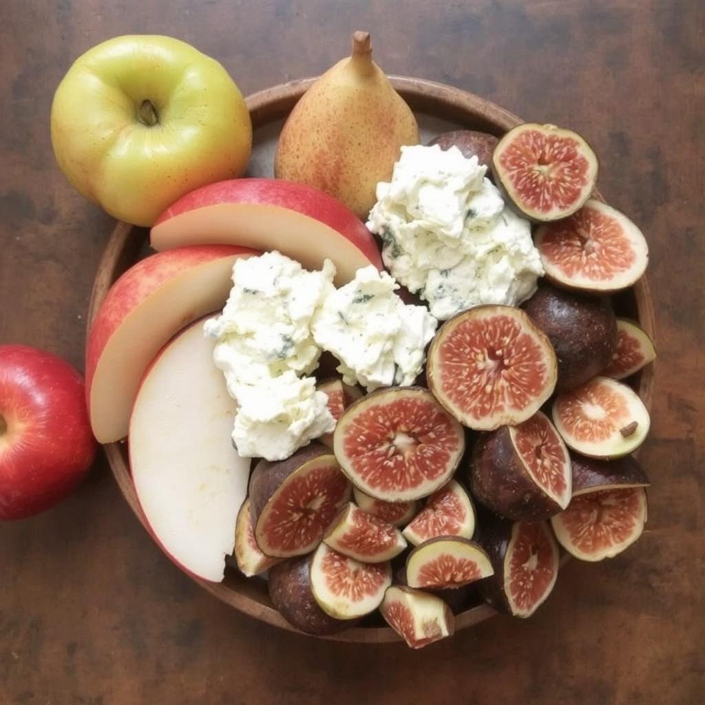 Sweet and Savory Combo

Pair apples, pears, and figs with blue cheese or goat cheese for a sweet-savory mix.