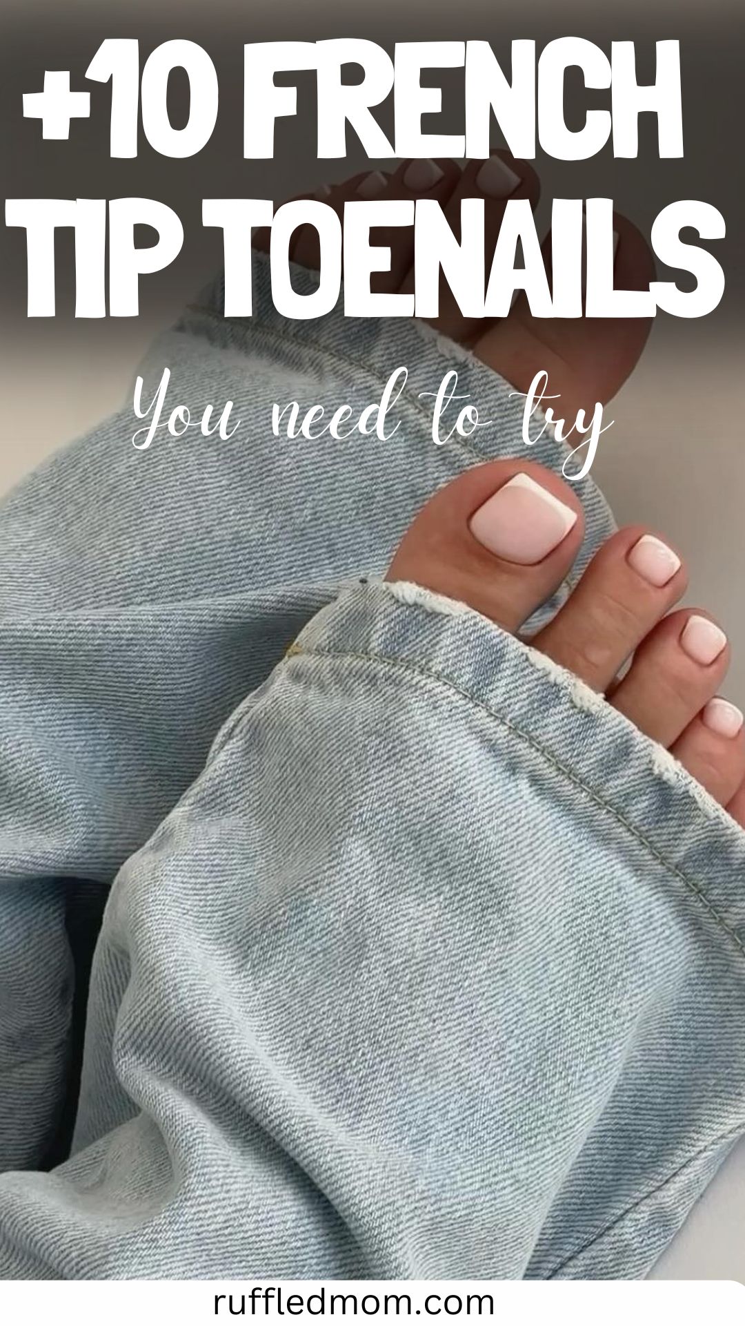 French Tip Toenails