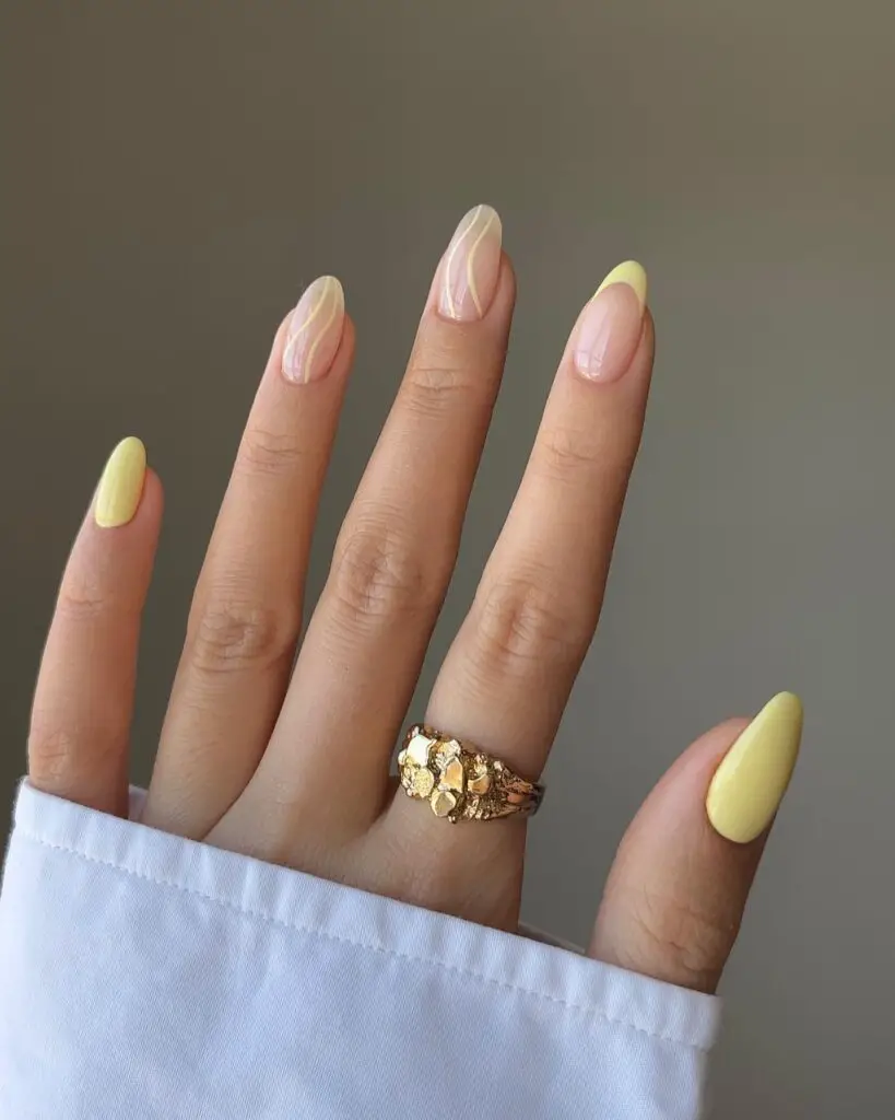 Yellow French Tips