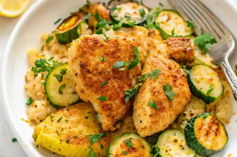 Easy Baked Chicken and Zucchini (One-Pan Dinner!)