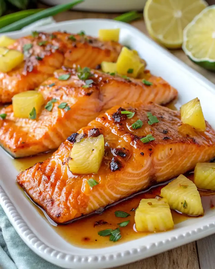 Honey Pineapple Glazed Salmon