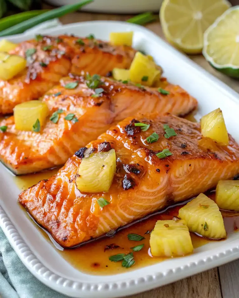 Honey Pineapple Glazed Salmon