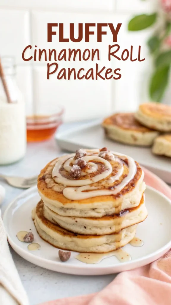 Fluffy Cinnamon Roll Pancakes