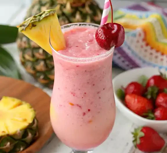 Virgin Strawberry Piña Colada: A Tropical, Alcohol-Free Delight