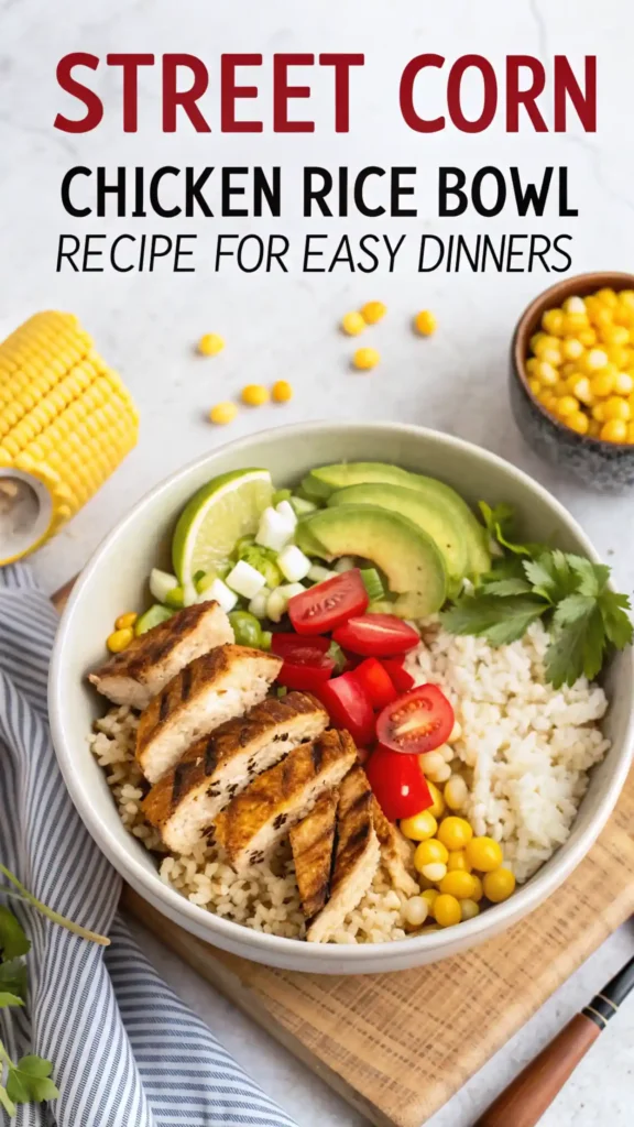 Street Corn Chicken Rice Bowl Recipe for Easy Dinners