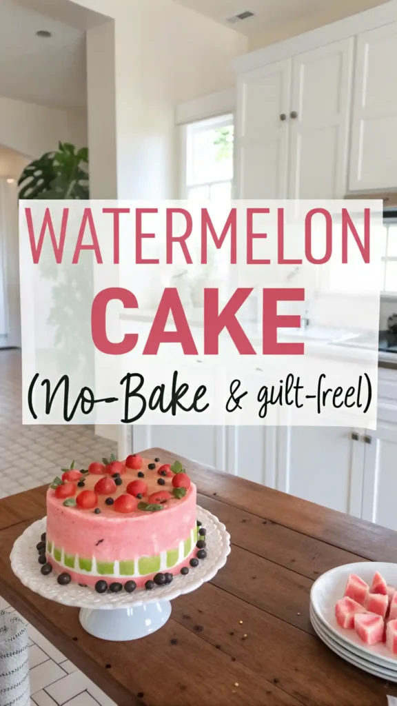Watermelon Cake (No-Bake & Guilt-Free!)