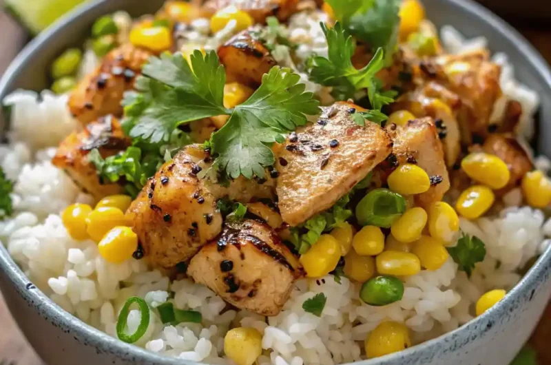 Street Corn Chicken Rice Bowl Recipe for Easy Dinners