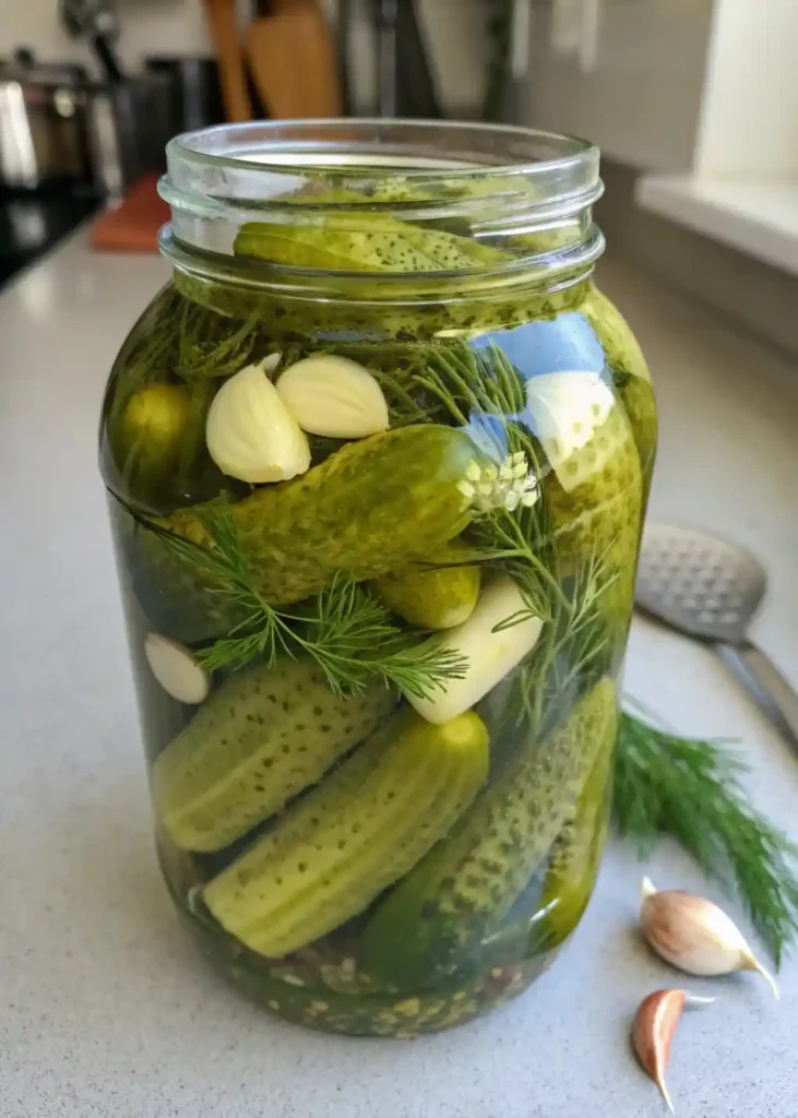  Garlic & Dill Pickles Ready in Just 24 Hours
